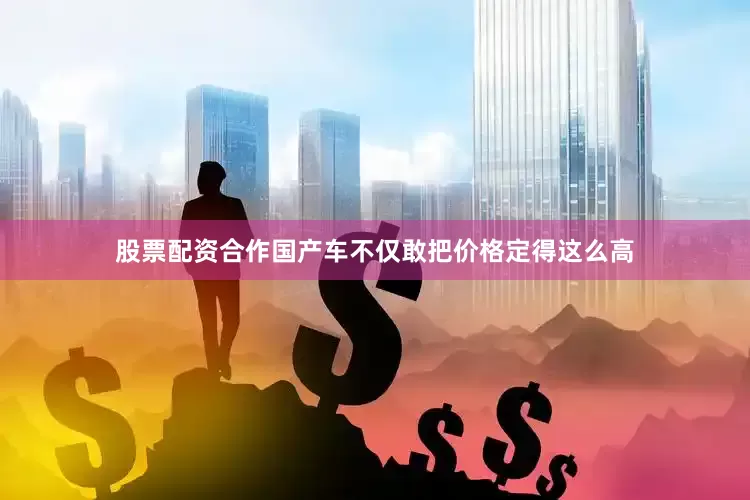股票配资合作国产车不仅敢把价格定得这么高